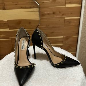 Black, Gold Studded Steve Madden Heels
